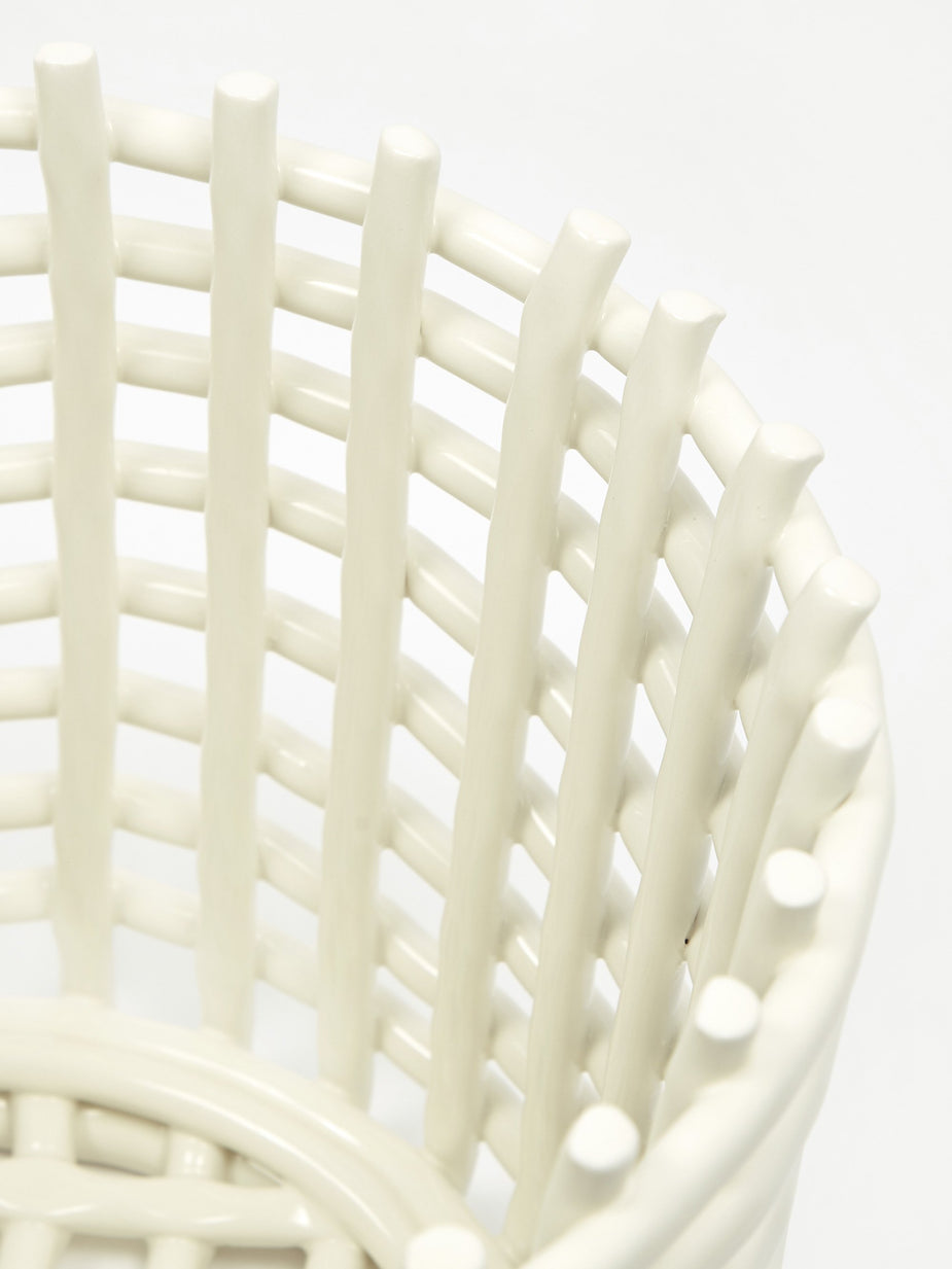 Ferm Living Ferm Living Ceramic Basket Small - Off White - White