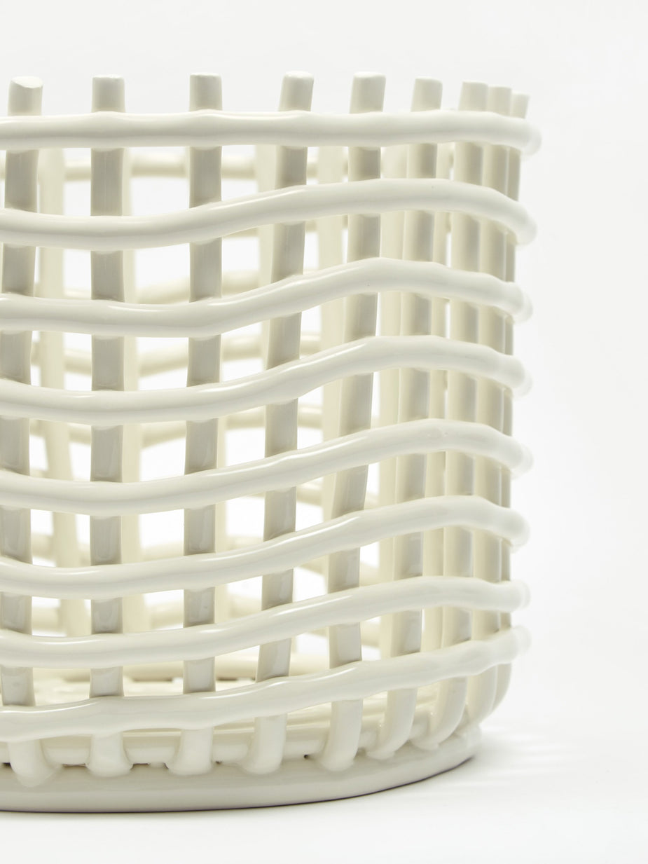 Ferm Living Ferm Living Ceramic Basket Small - Off White - White