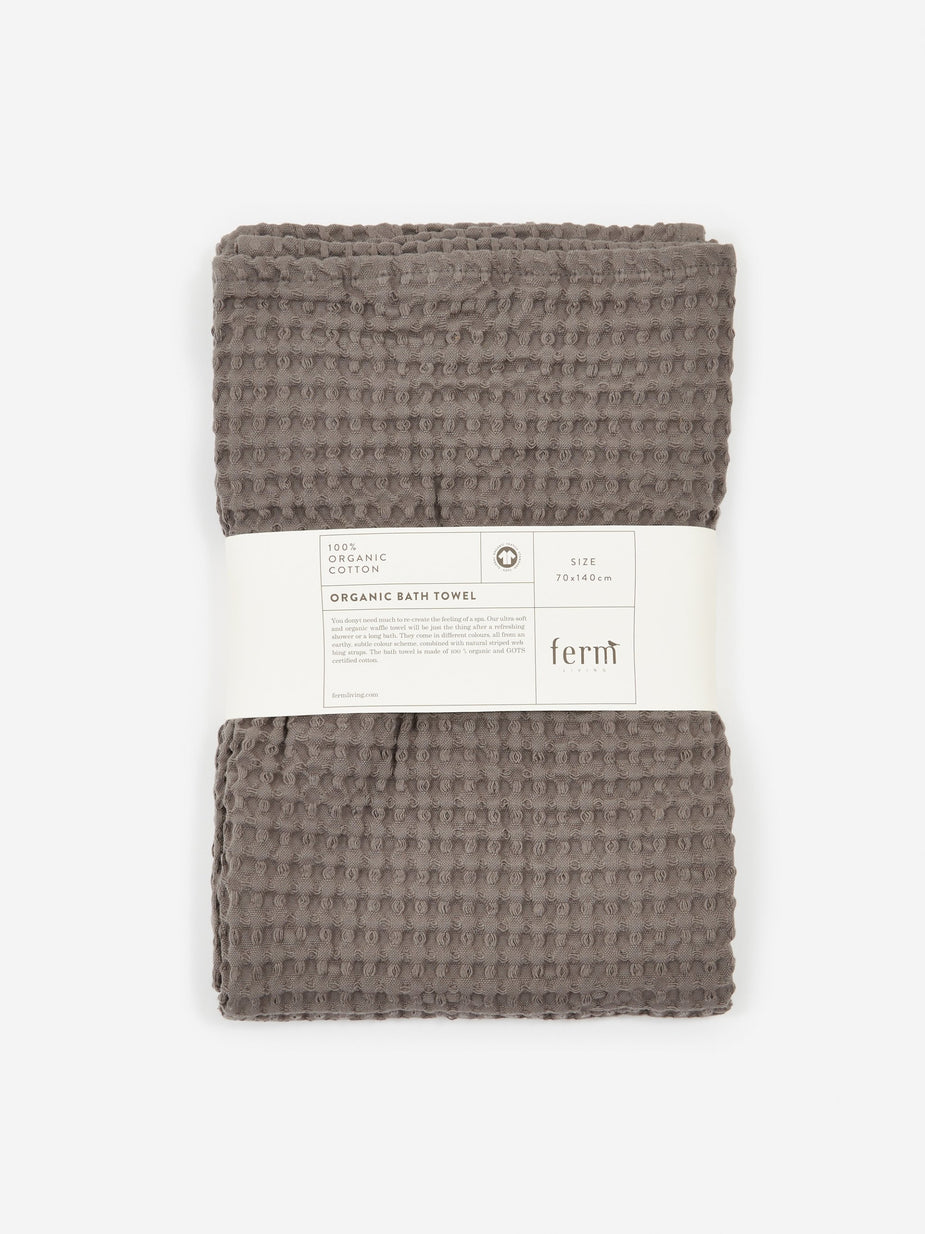 Ferm Living Ferm Living Organic Bath Towel - Grey - Grey