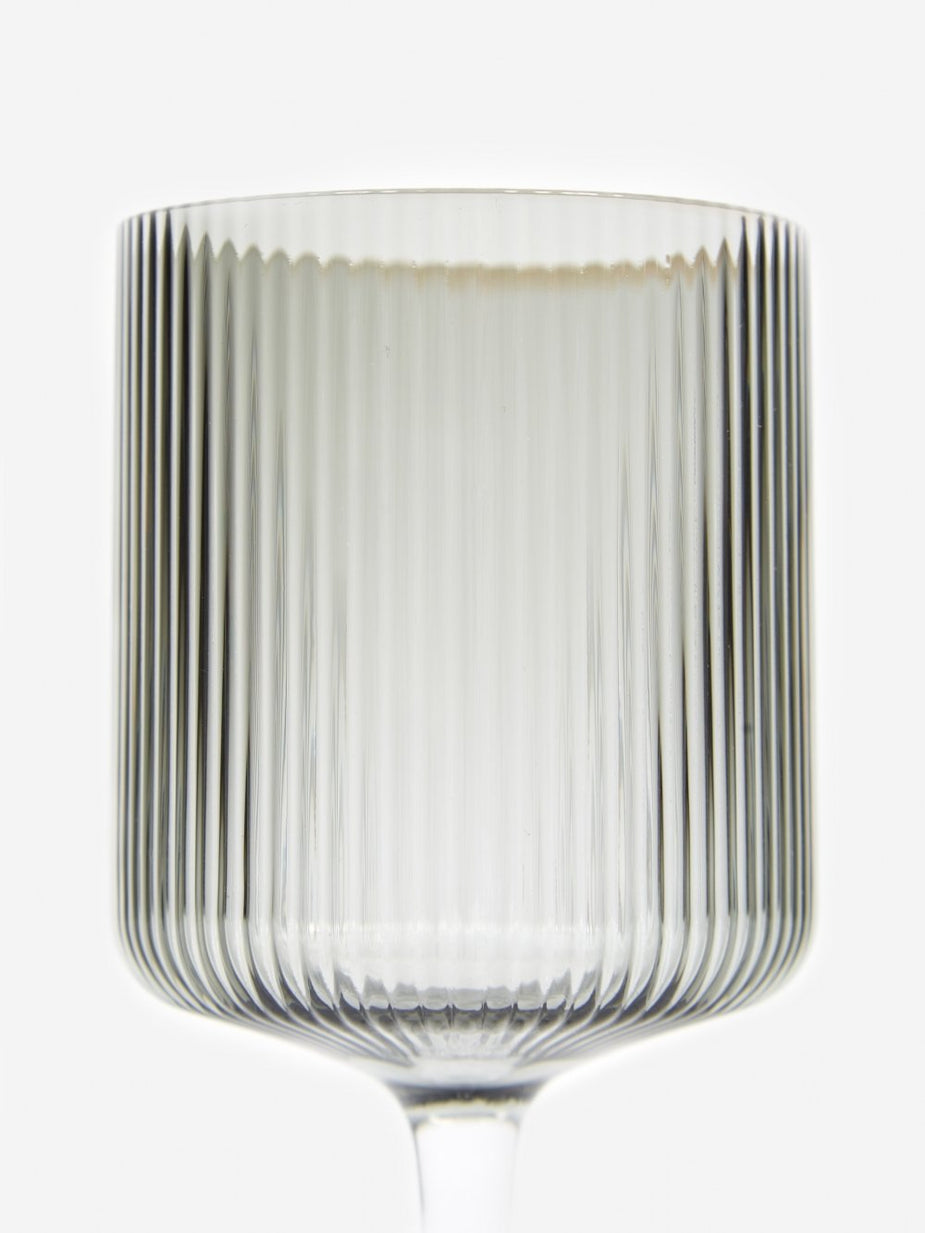 Ferm Living Ferm Living Ripple Wine Glasses Set of 2 - Smoked - Other