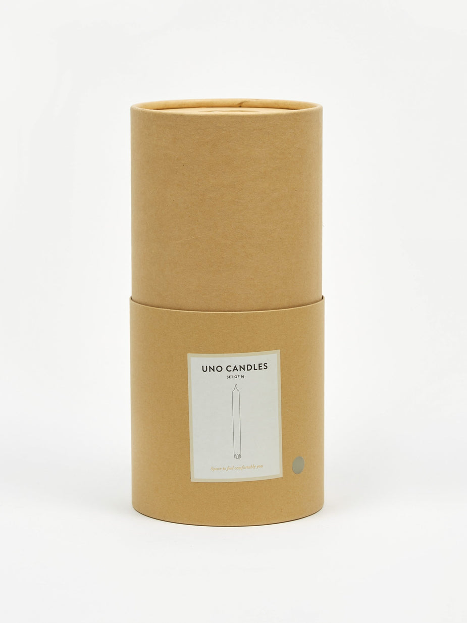 Ferm Living Ferm Living Uno Candles Set of 16 - Light Grey - Grey