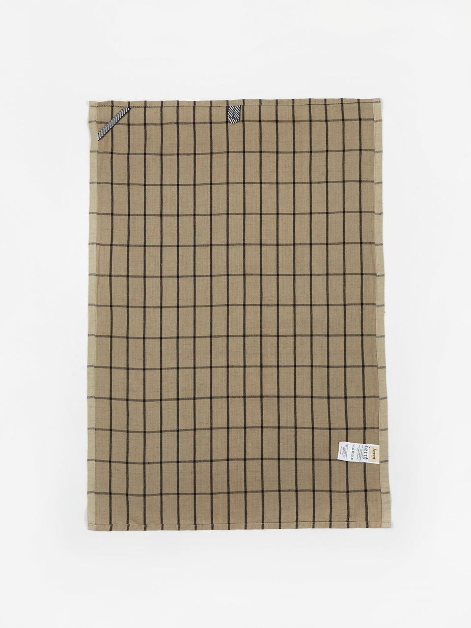 Ferm Living Ferm Living Hale Yarn Dyed Linen Tea Towels - Sand - Other