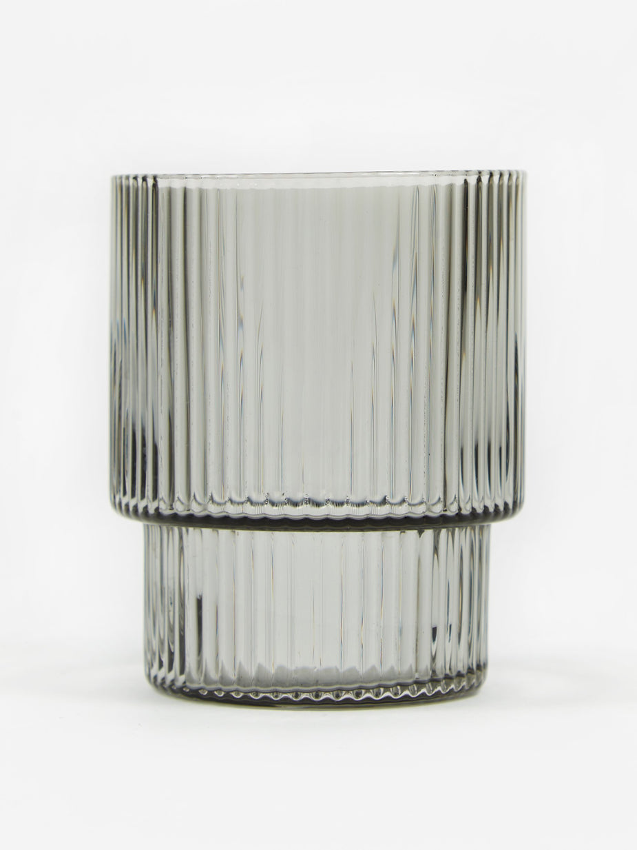 Ferm Living Ferm Living Ripple Short Drink Glass - Set of 4 - Smoked Grey - Other