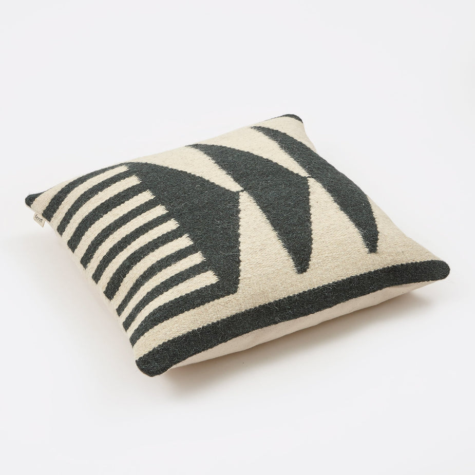 Ferm Living Ferm Living Kelim Cushion 50x50cm - Black Triangles - Other