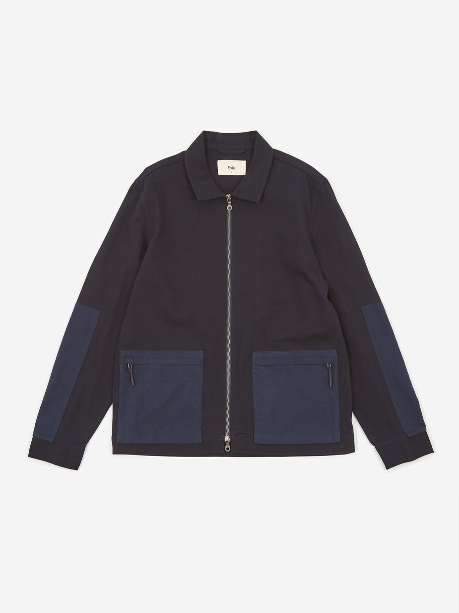 Folk Folk Overlay Jacket - Navy - Blue