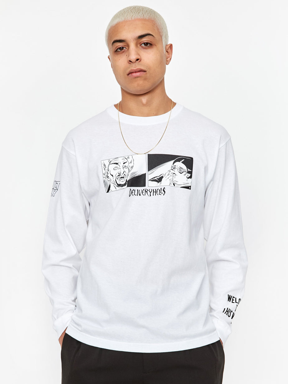 Flagstuff Flagstuff Adult Longsleeve T-Shirt - White - White
