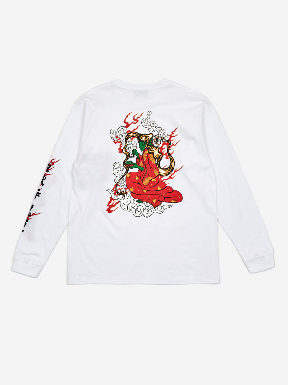 Flagstuff Flagstuff Arm Print Longsleeve T-Shirt - White - White