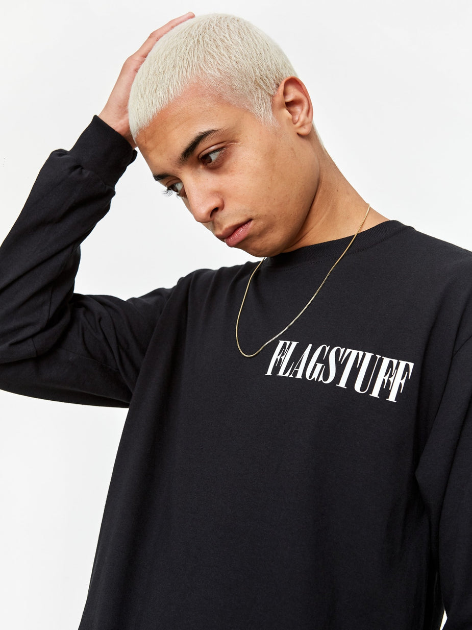 Flagstuff Flagstuff Fade Away Longsleeve T-Shirt - Black - Black