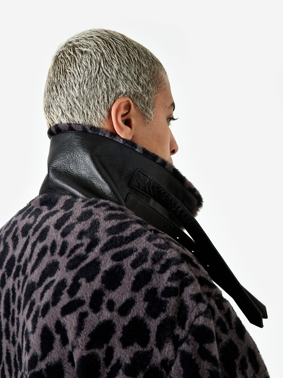 Flagstuff Flagstuff Fur B-3 Jacket - Leopard - Animal Print