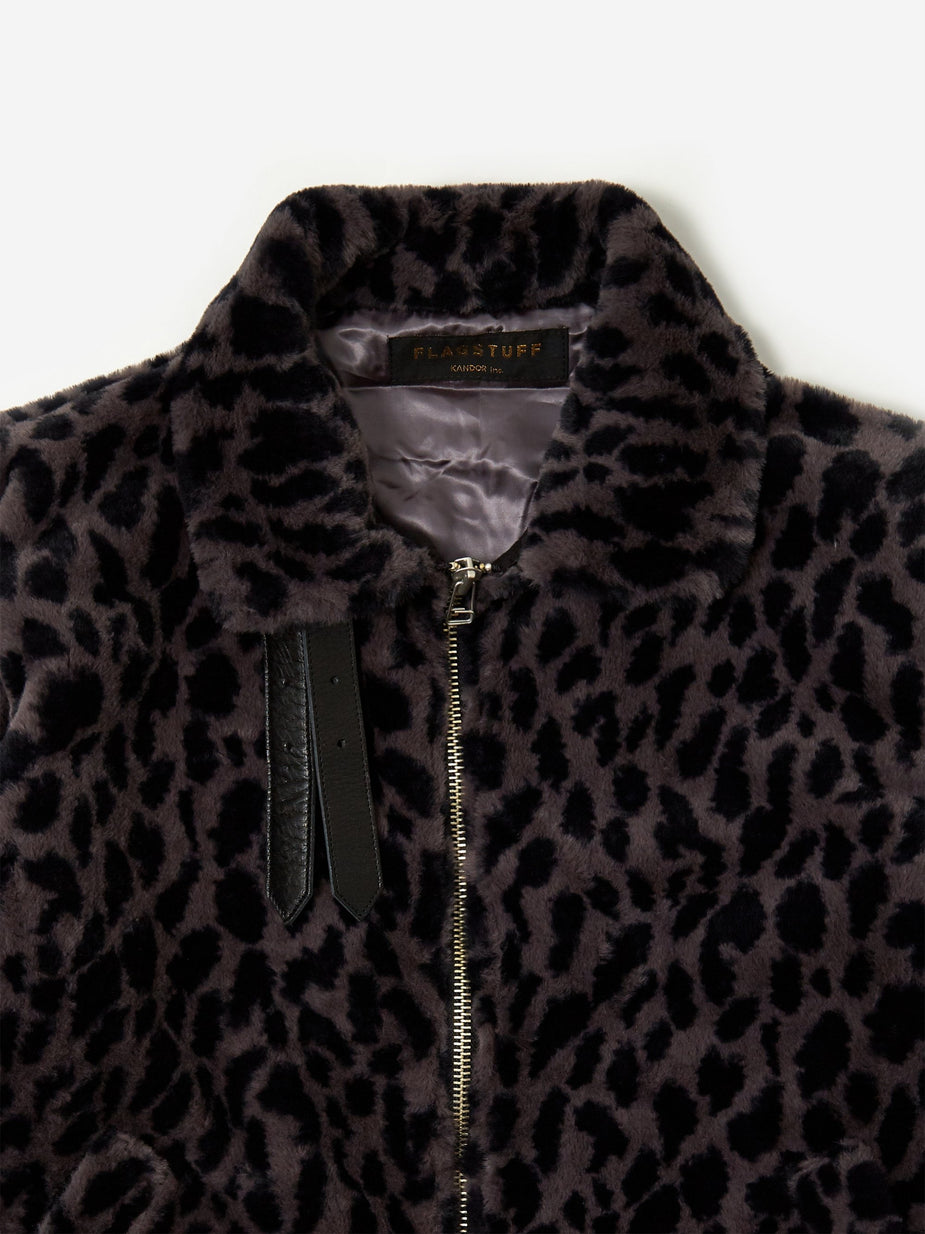 Flagstuff Flagstuff Fur B-3 Jacket - Leopard - Animal Print
