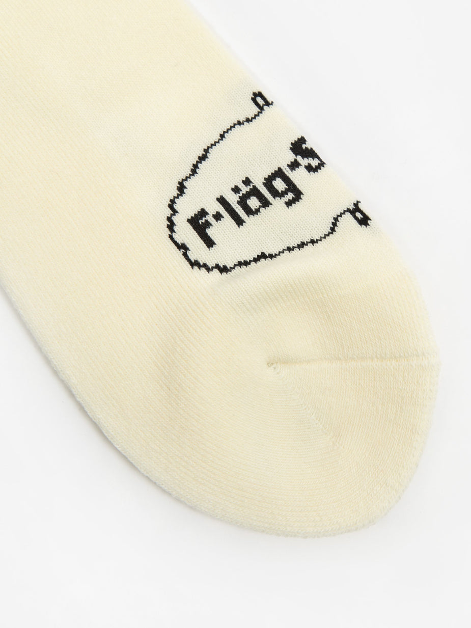Flagstuff Flagstuff Ice Logo Sock - Ivory - Neutrals