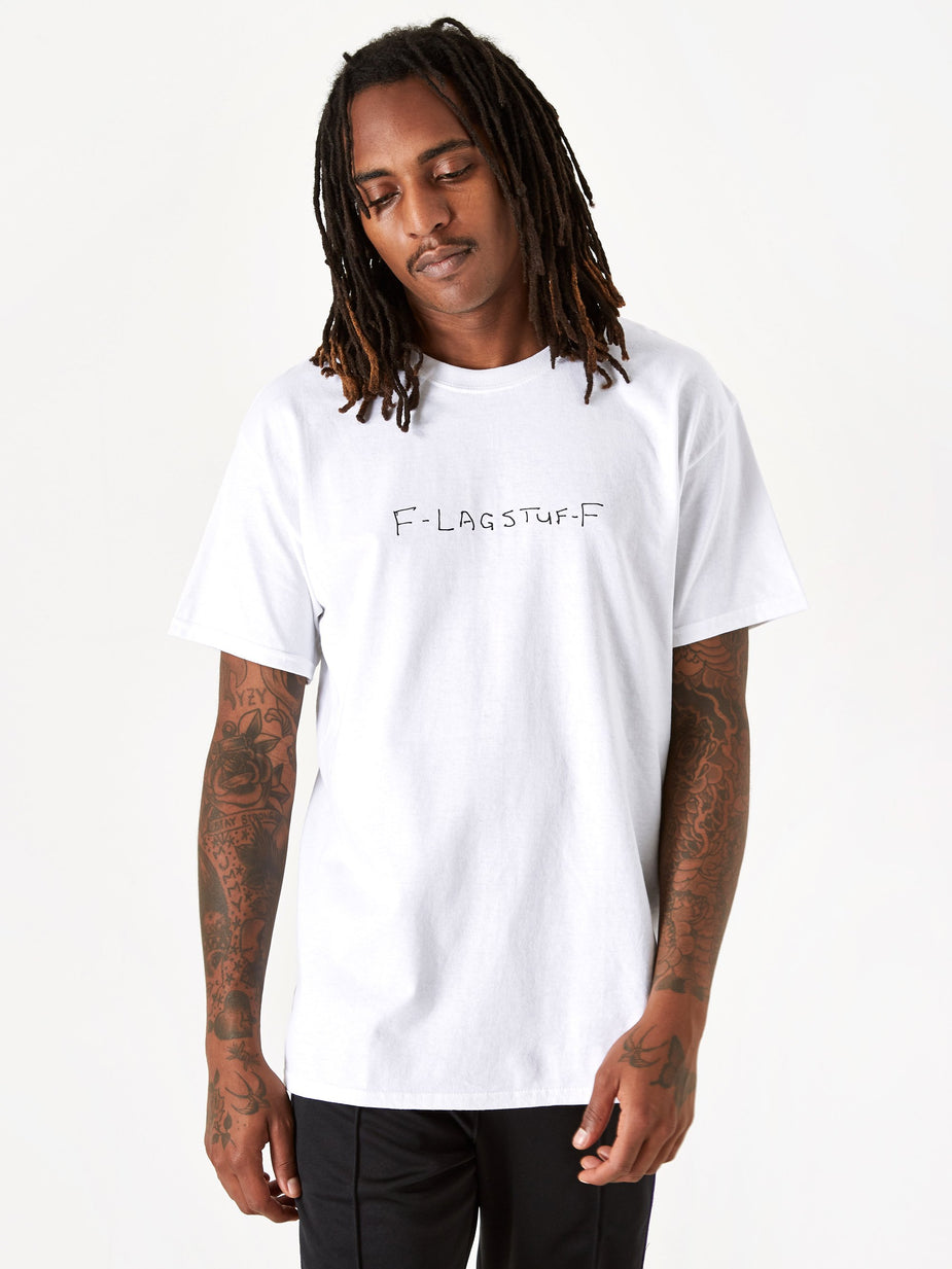 Flagstuff Flagstuff x Larry Clark Script Shortsleeve T-Shirt (Tee 5) - White - White