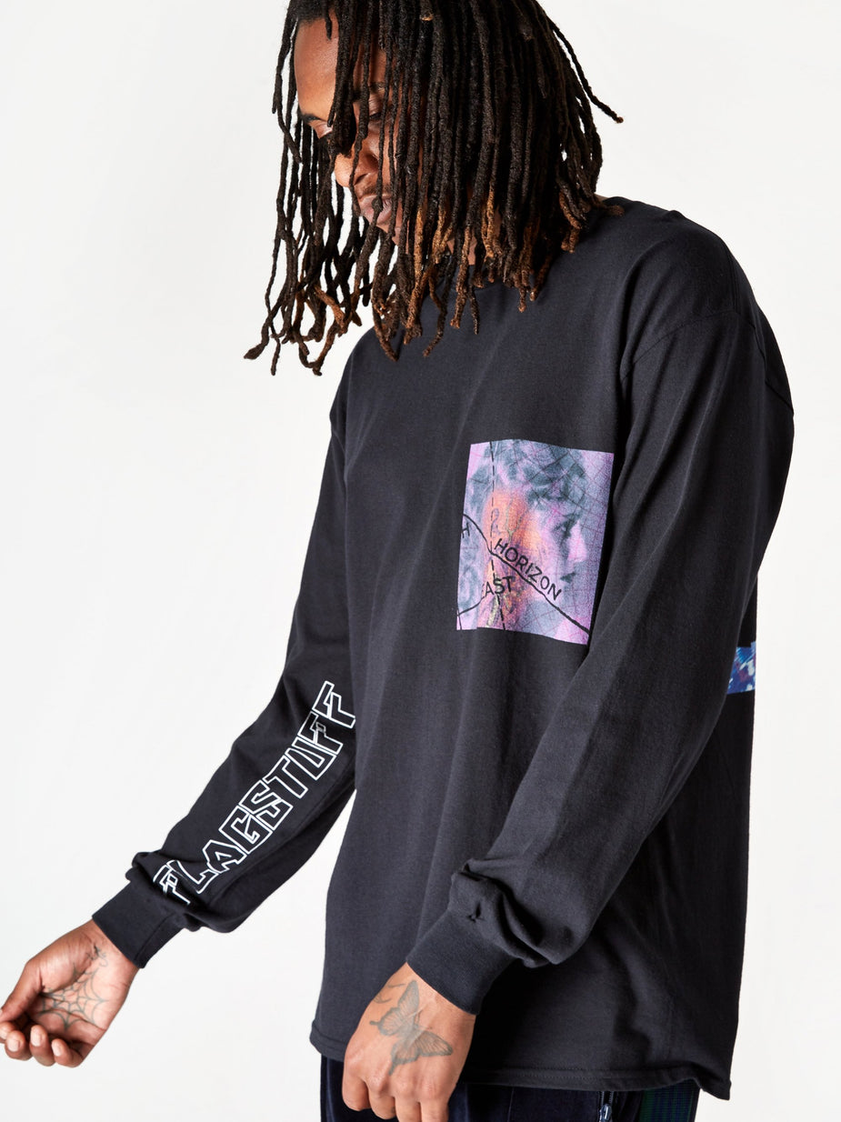 Flagstuff Flagstuff Horizon Longsleeve T-Shirt - Black - Black