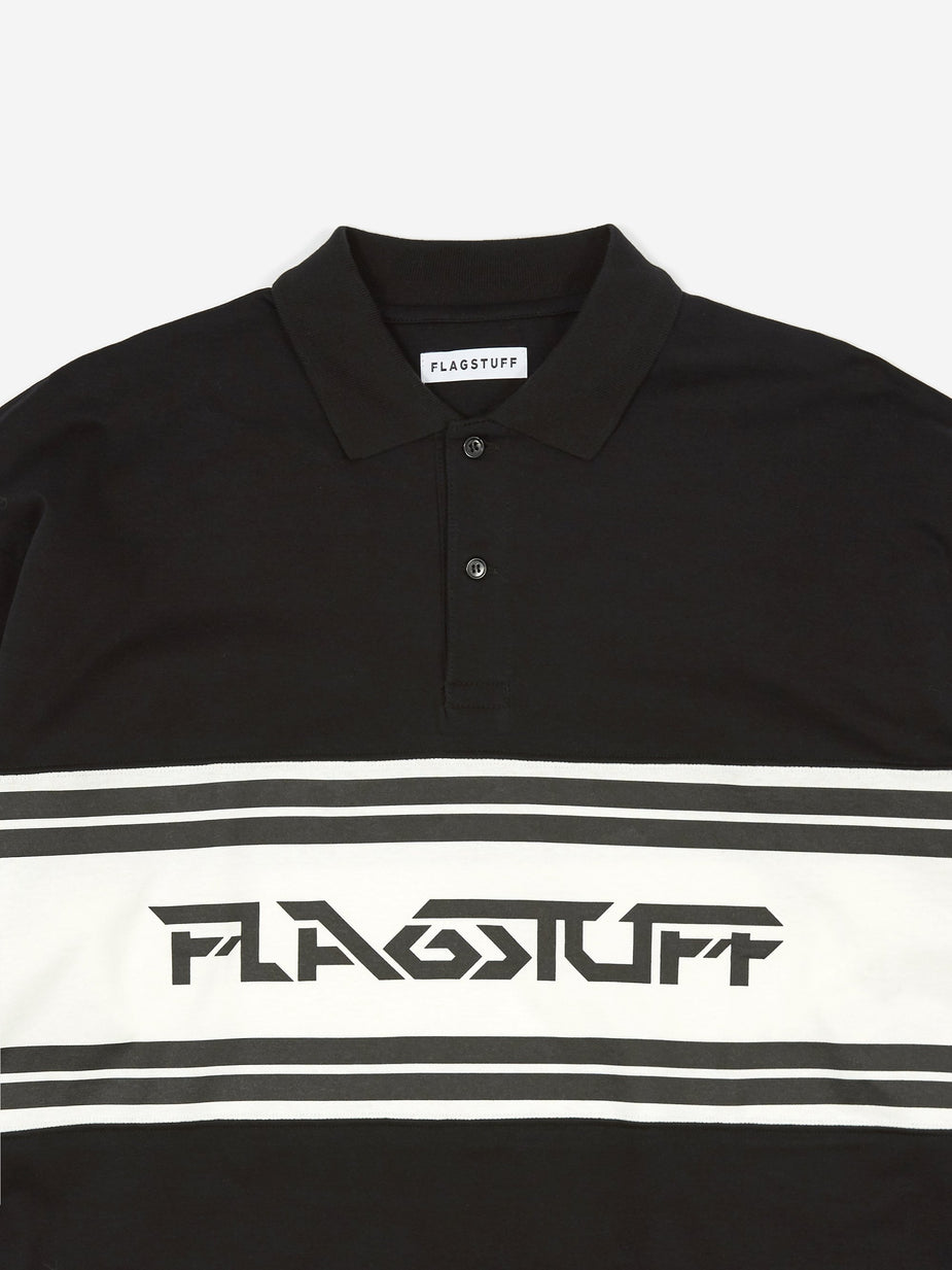 Flagstuff Flagstuff Longsleeve Polo Shirt - Black. - Black