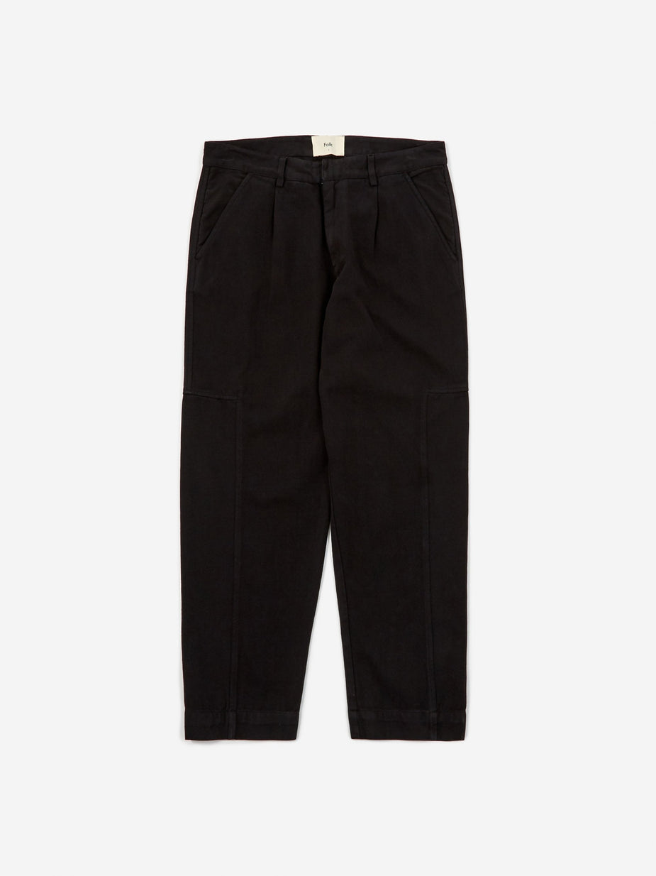 Folk Folk Fraction Trouser - Soft Black - Black