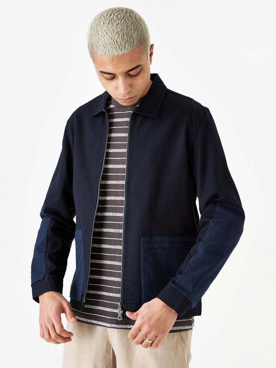 Folk Folk Overlay Jacket - Navy - Blue