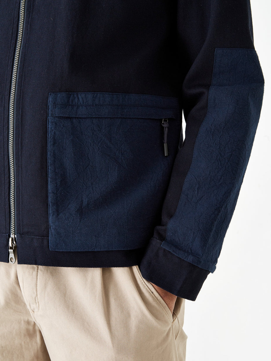 Folk Folk Overlay Jacket - Navy - Blue