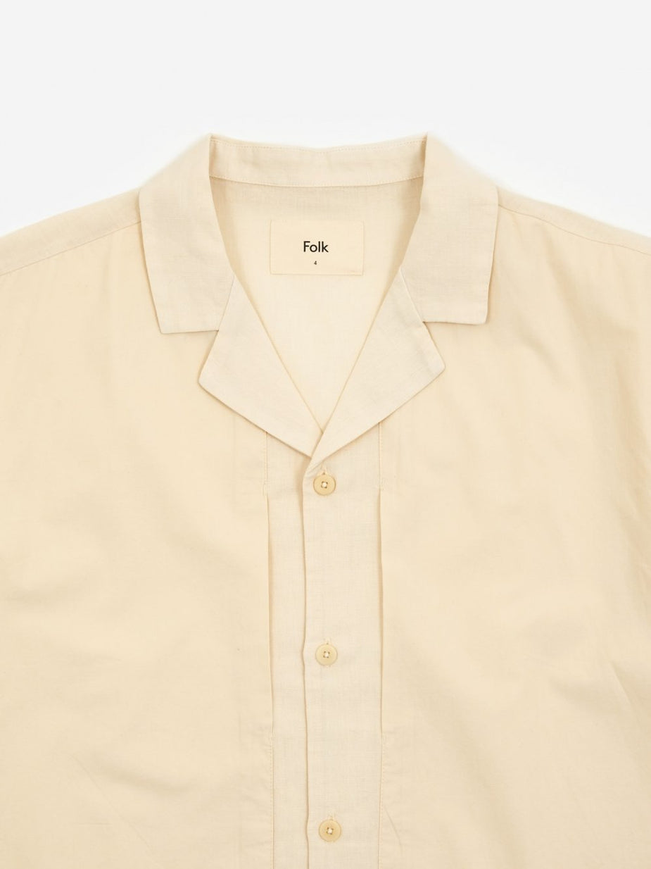Folk Folk Overlay Shortsleeve Shirt - Ecru - Neutrals