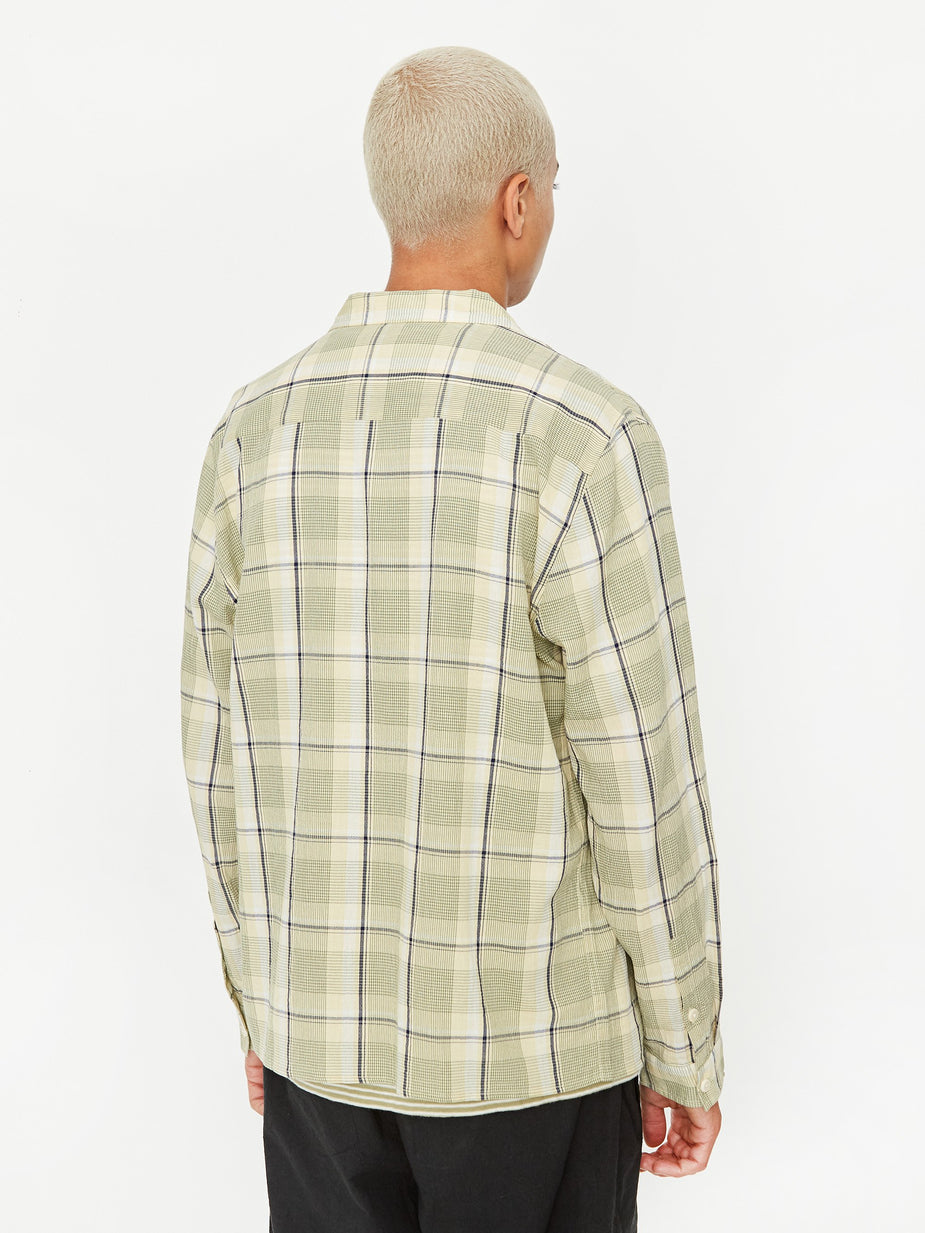 Folk Folk Patch Shirt - Olive Multi Check - Green
