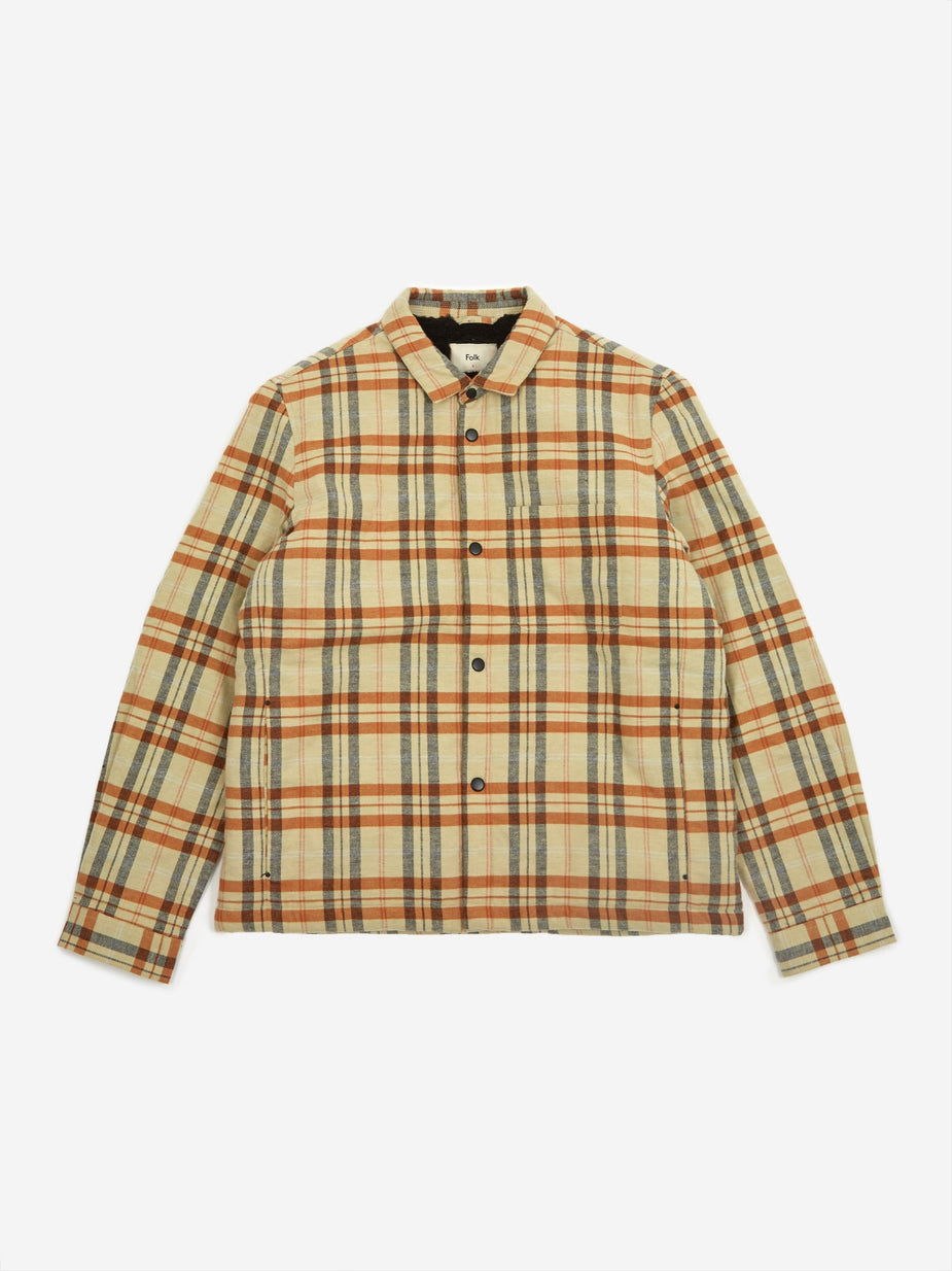 Folk Folk Wadded Check Jacket - Fawn Multi Check - Multi