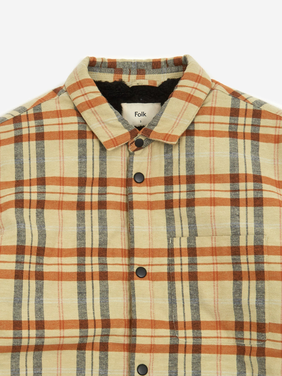 Folk Folk Wadded Check Jacket - Fawn Multi Check - Multi