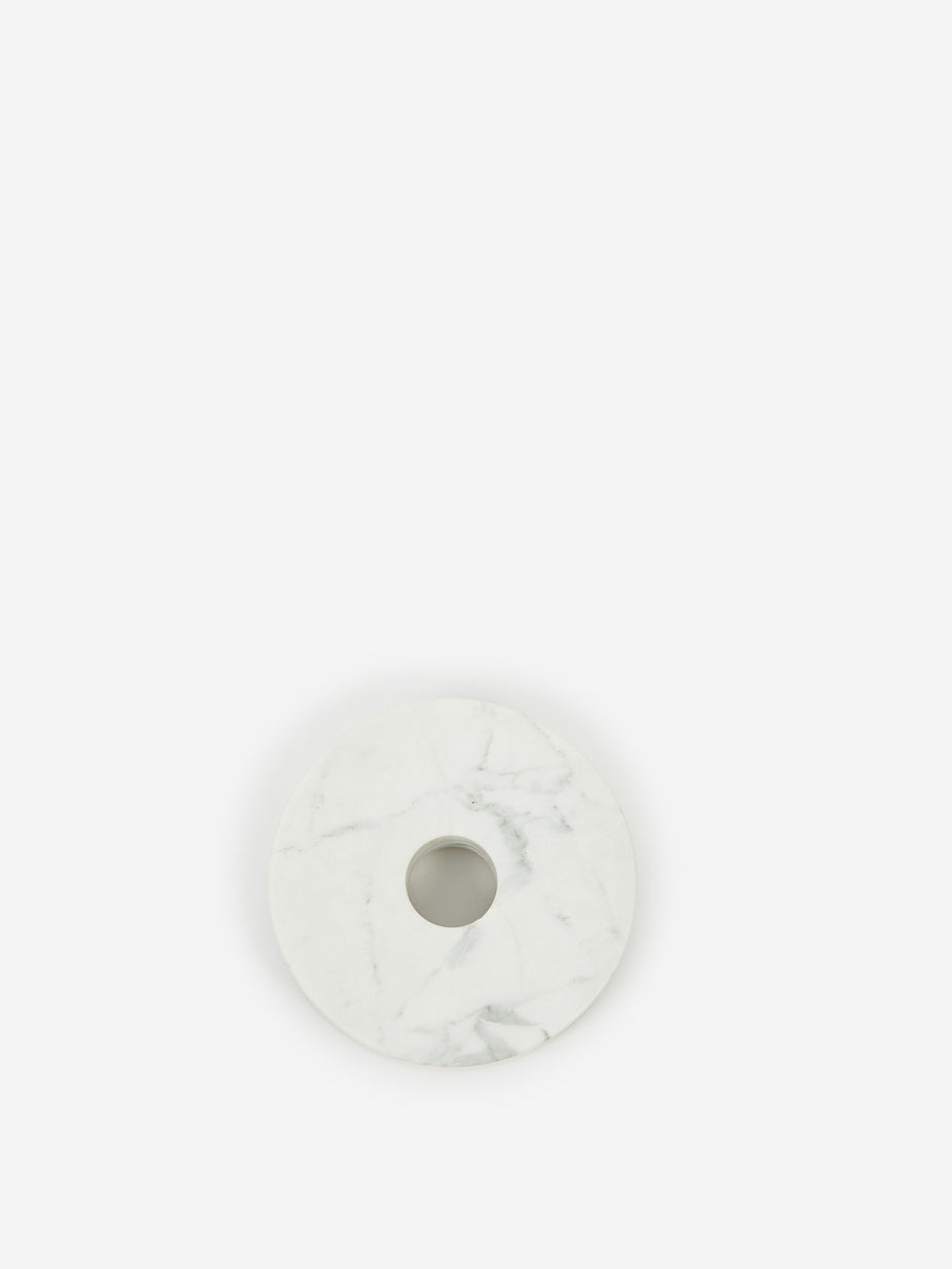 Fort Standard Fort Standard White Stone Candle Holder - Circle - White