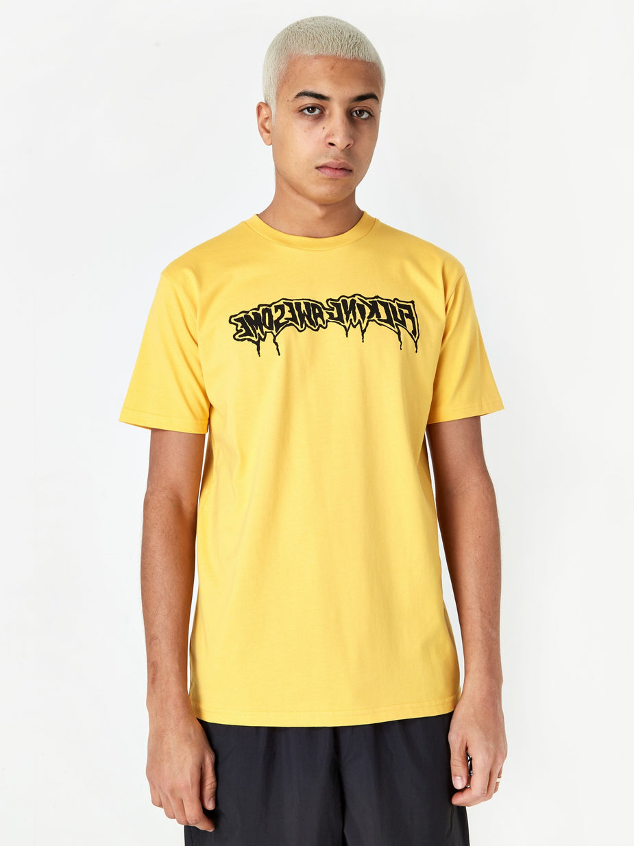 Fucking Awesome Fucking Awesome Drip Stamp Shortsleeve T-Shirt - Gold - Gold