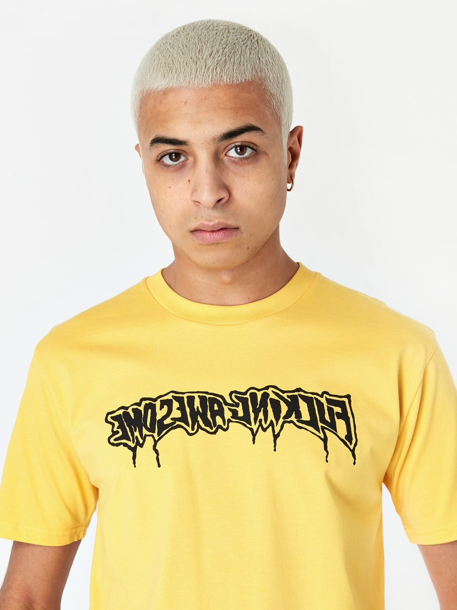 Fucking Awesome Fucking Awesome Drip Stamp Shortsleeve T-Shirt - Gold - Gold