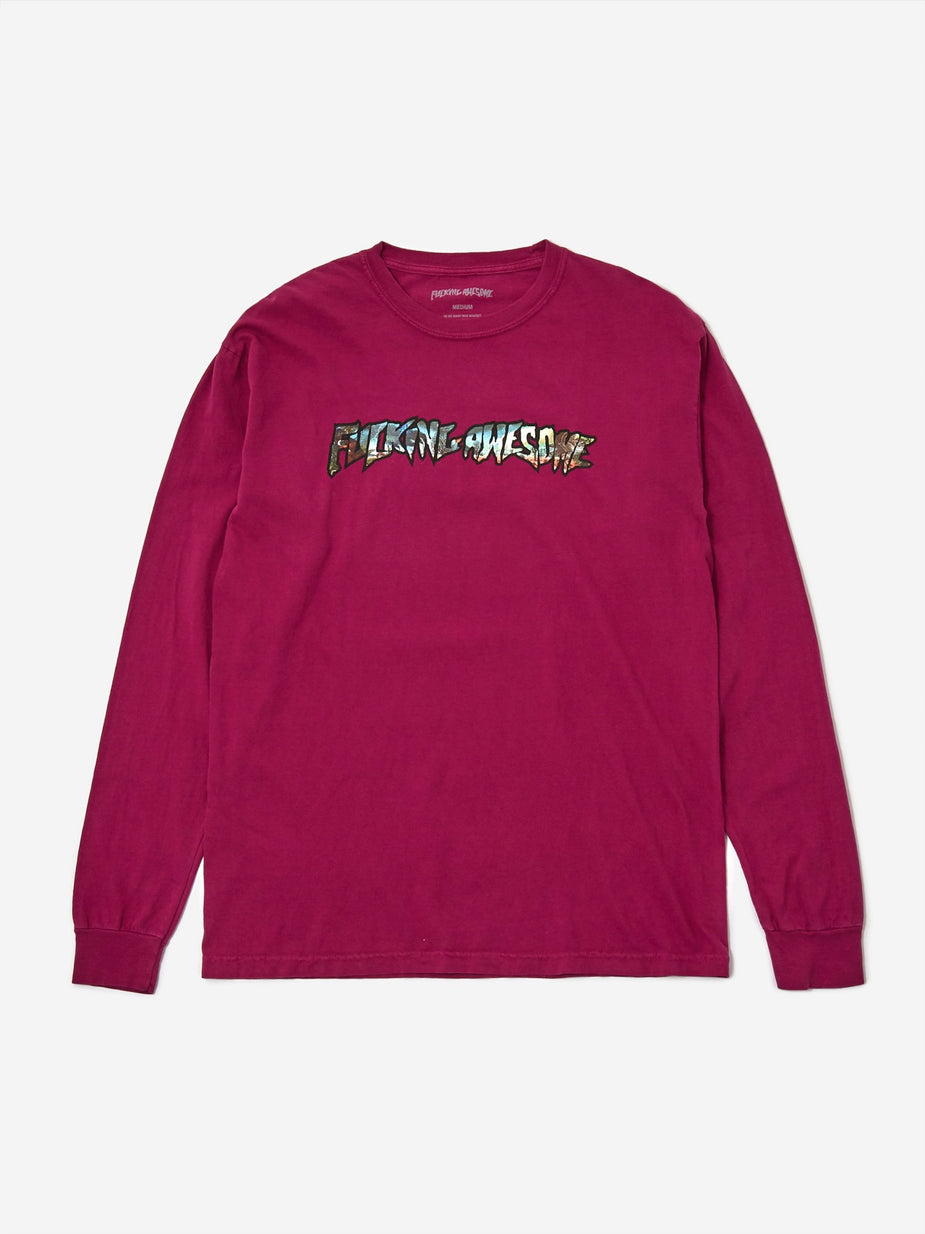Fucking Awesome Fucking Awesome Extinction Longsleeve T-Shirt - Pigment Dyed Vineyard - Tie-Dye