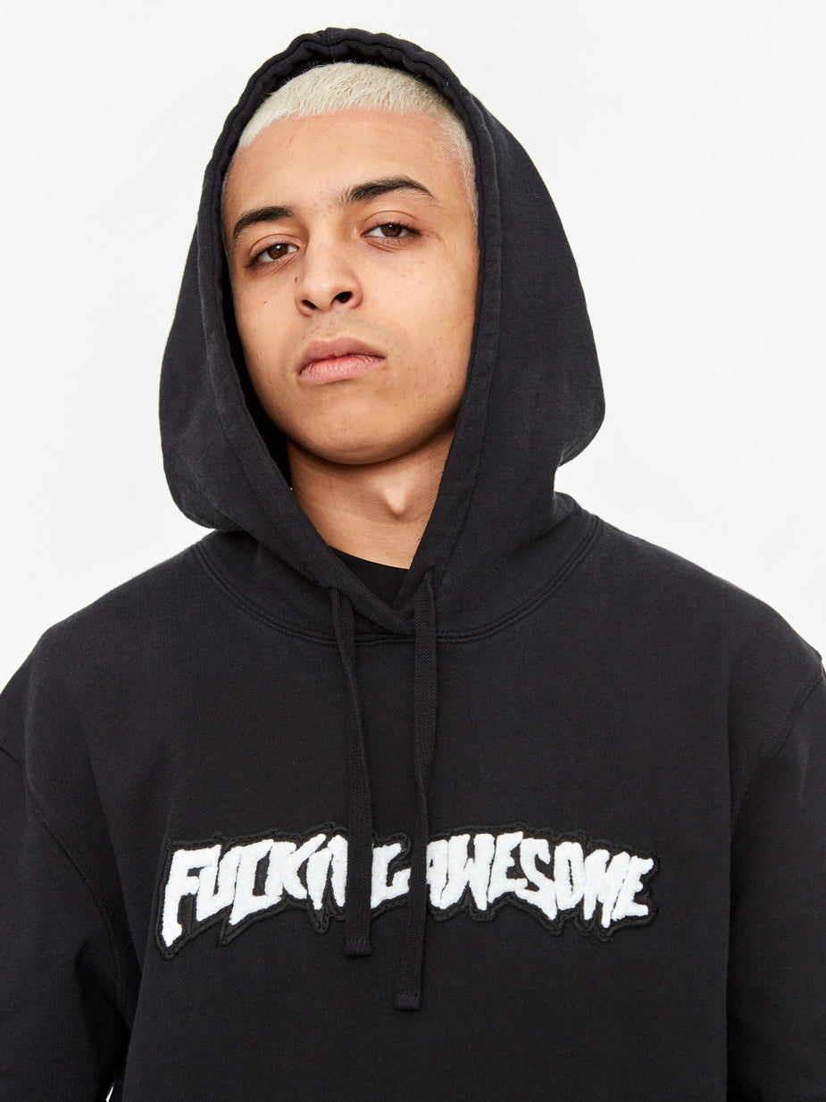 Fucking Awesome Fucking Awesome Garment Dyed Chenille Logo Hoodie - Anthracite - Other