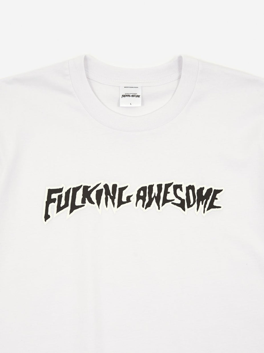 Fucking Awesome Fucking Awesome Puff Outline Logo T-Shirt - White - White