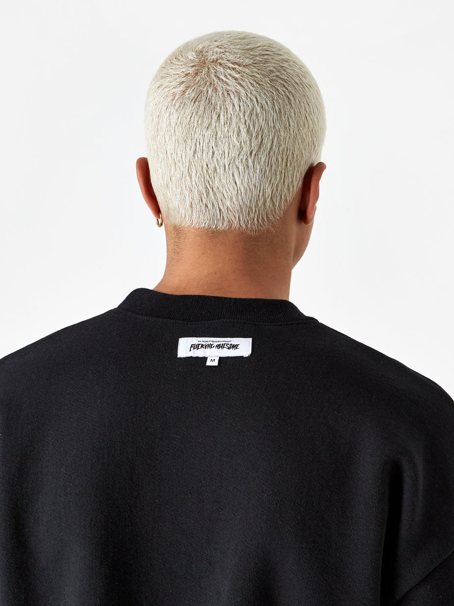 Fucking Awesome Fucking Awesome Reversible Empty Drip Crewneck Sweatshirt - Black - Black