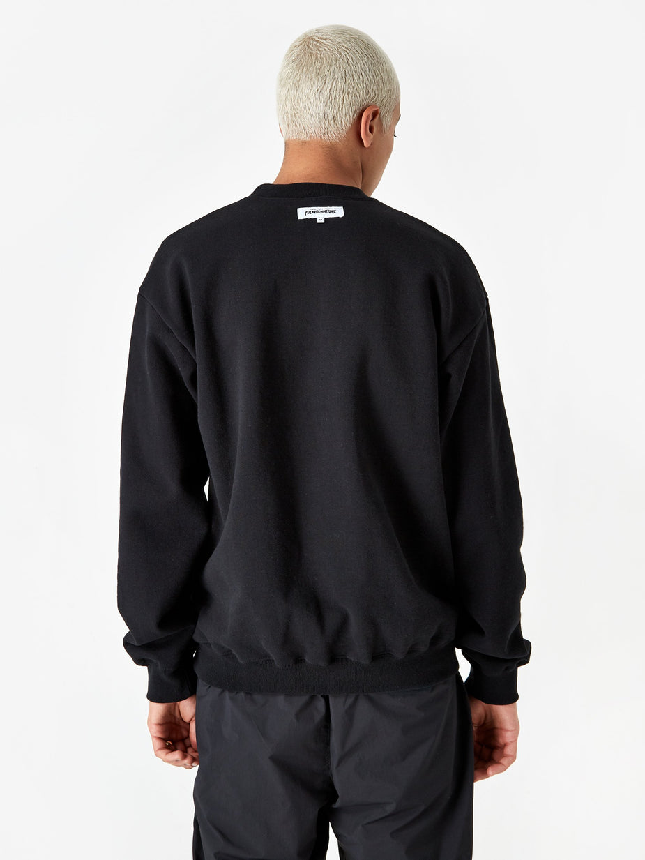 Fucking Awesome Fucking Awesome Reversible Empty Drip Crewneck Sweatshirt - Black - Black