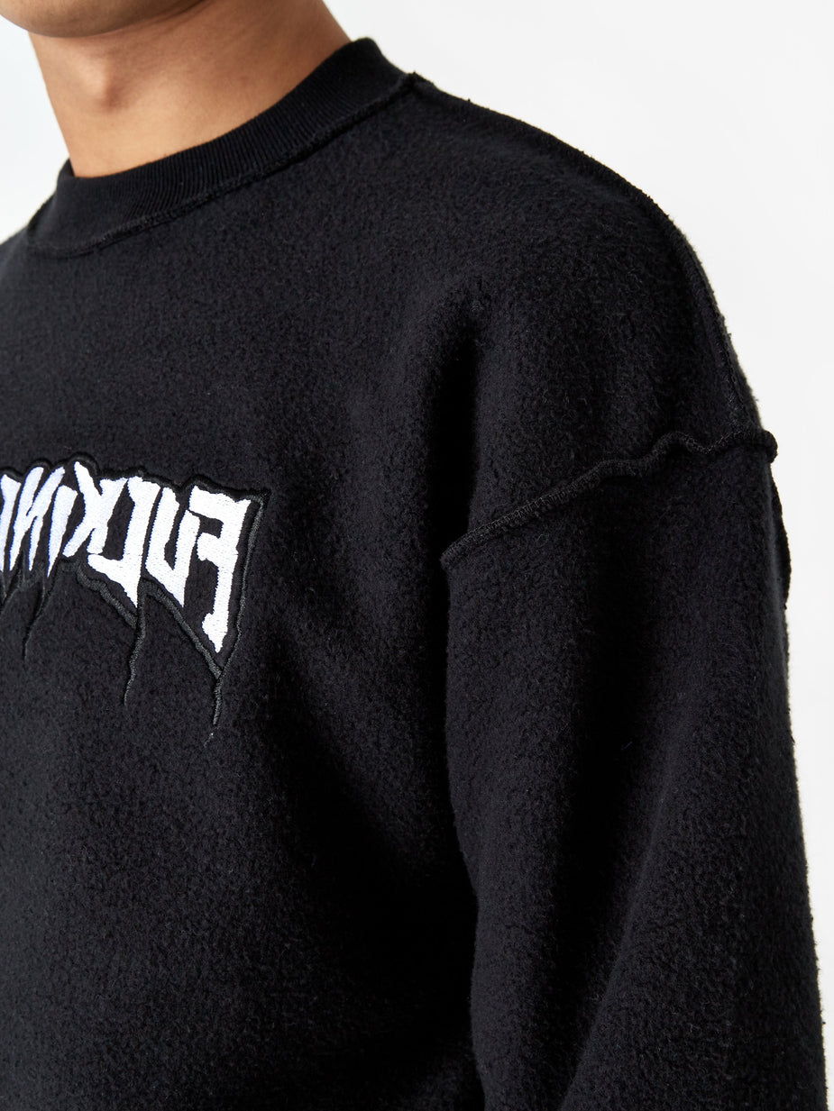 Fucking Awesome Fucking Awesome Reversible Empty Drip Crewneck Sweatshirt - Black - Black