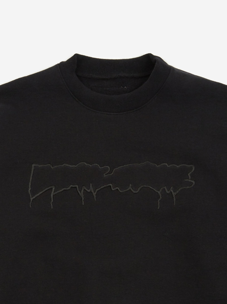 Fucking Awesome Fucking Awesome Reversible Empty Drip Crewneck Sweatshirt - Black - Black