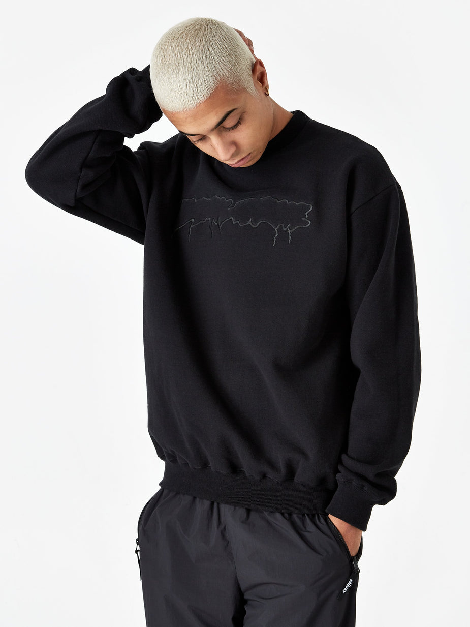 Fucking Awesome Fucking Awesome Reversible Empty Drip Crewneck Sweatshirt - Black - Black