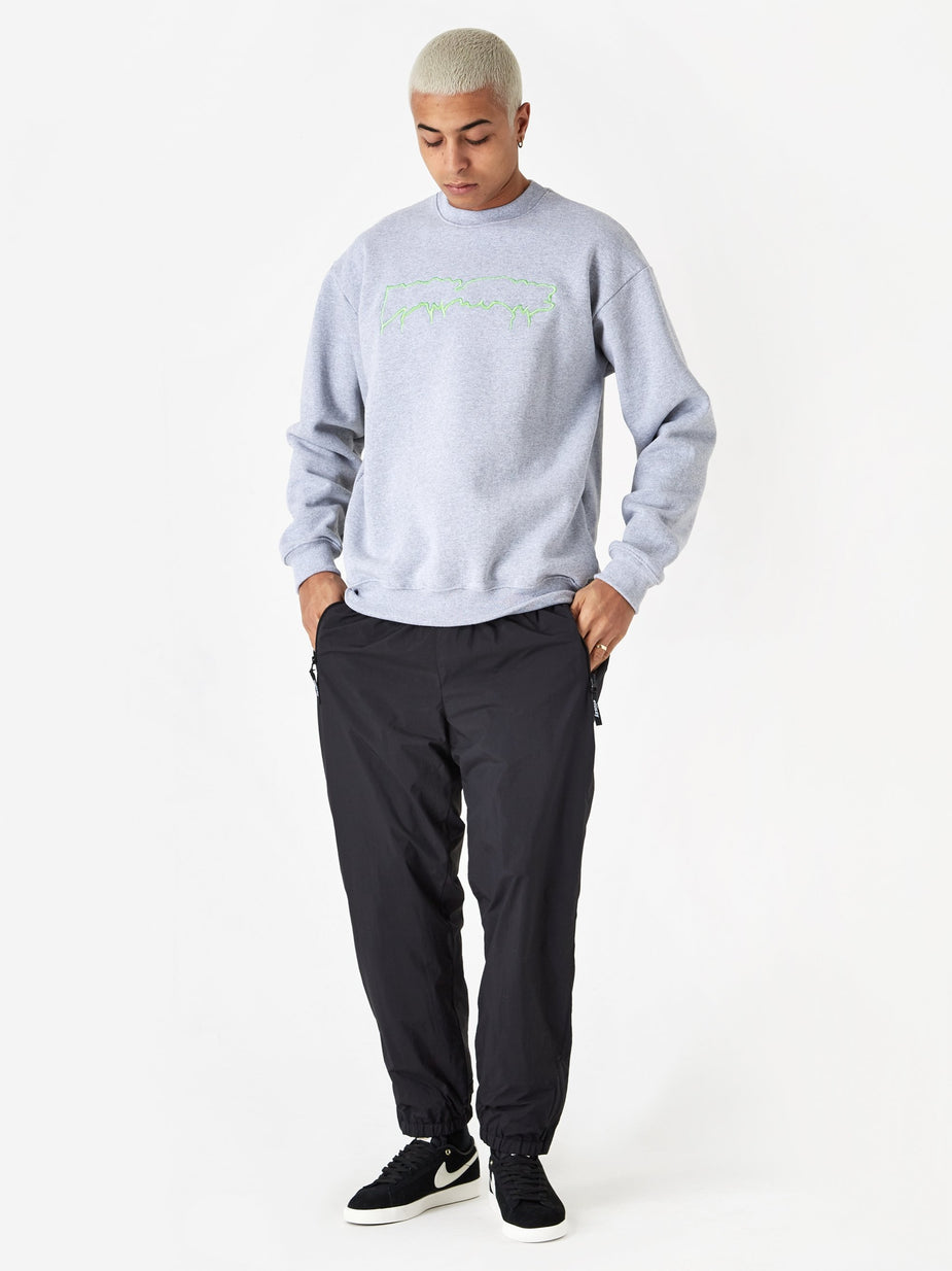 Fucking Awesome Fucking Awesome Reversible Empty Drip Crewneck Sweatshirt - Heather Grey - Grey