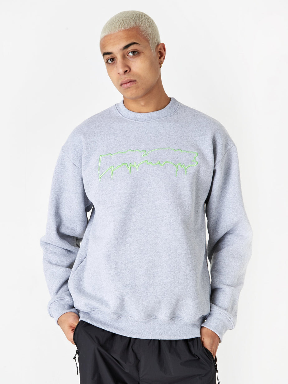 Fucking Awesome Fucking Awesome Reversible Empty Drip Crewneck Sweatshirt - Heather Grey - Grey