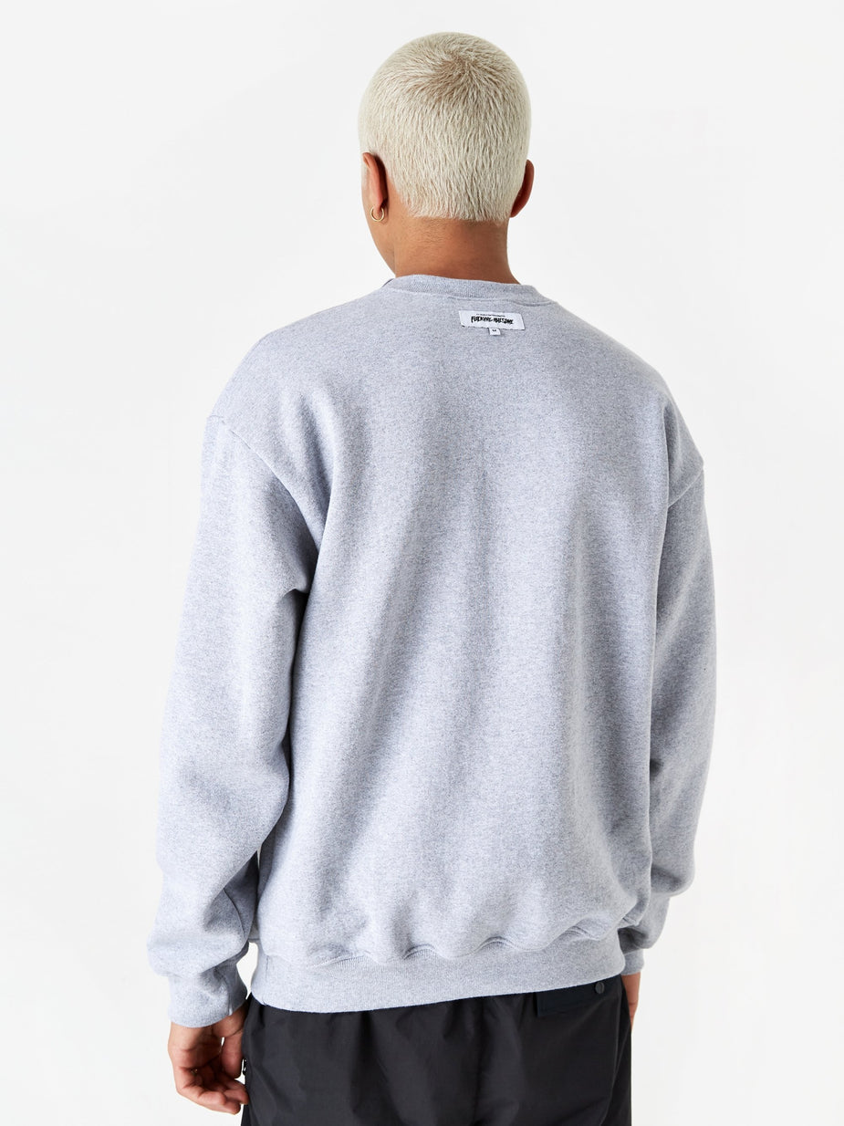 Fucking Awesome Fucking Awesome Reversible Empty Drip Crewneck Sweatshirt - Heather Grey - Grey