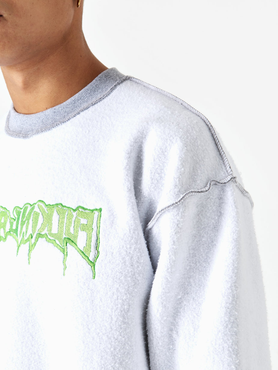 Fucking Awesome Fucking Awesome Reversible Empty Drip Crewneck Sweatshirt - Heather Grey - Grey