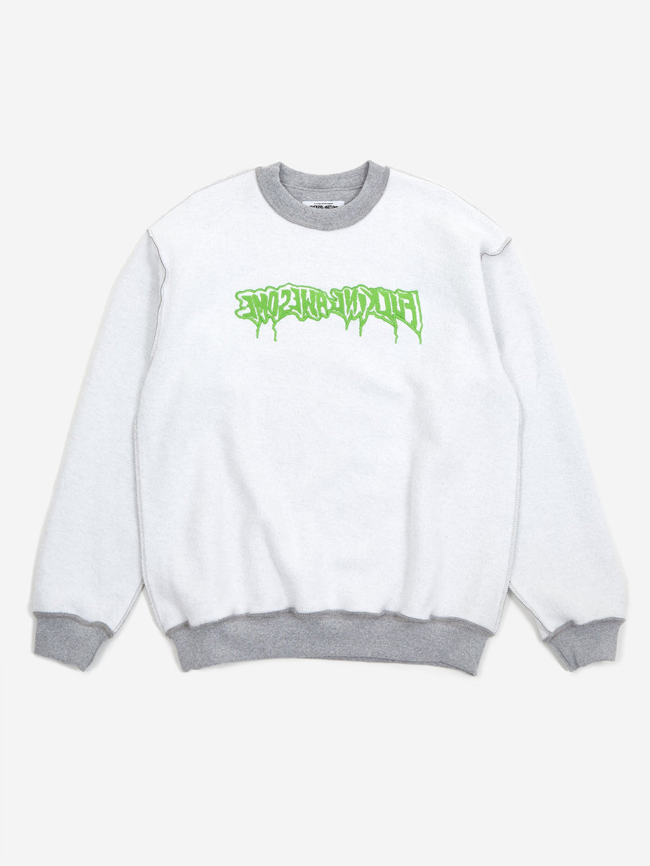 Fucking Awesome Fucking Awesome Reversible Empty Drip Crewneck Sweatshirt - Heather Grey - Grey
