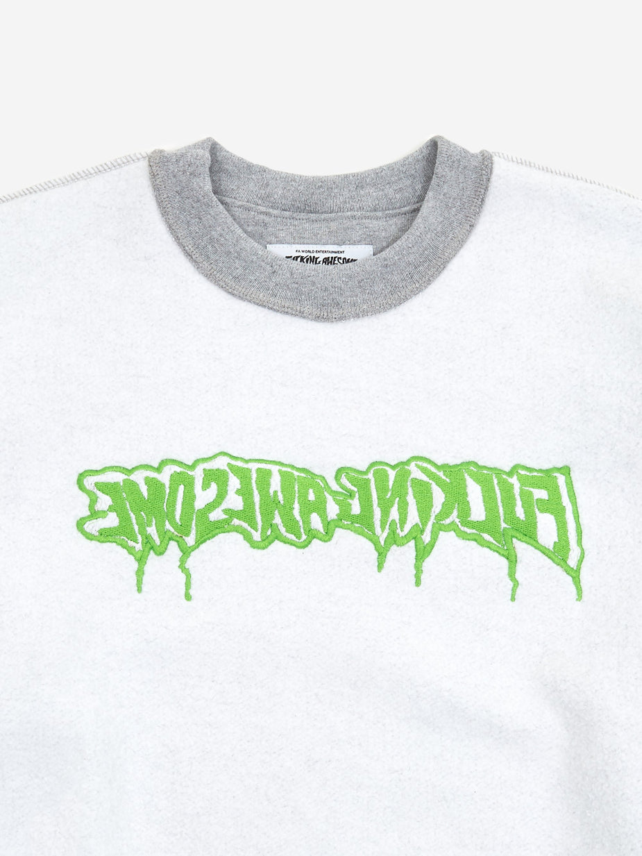 Fucking Awesome Fucking Awesome Reversible Empty Drip Crewneck Sweatshirt - Heather Grey - Grey