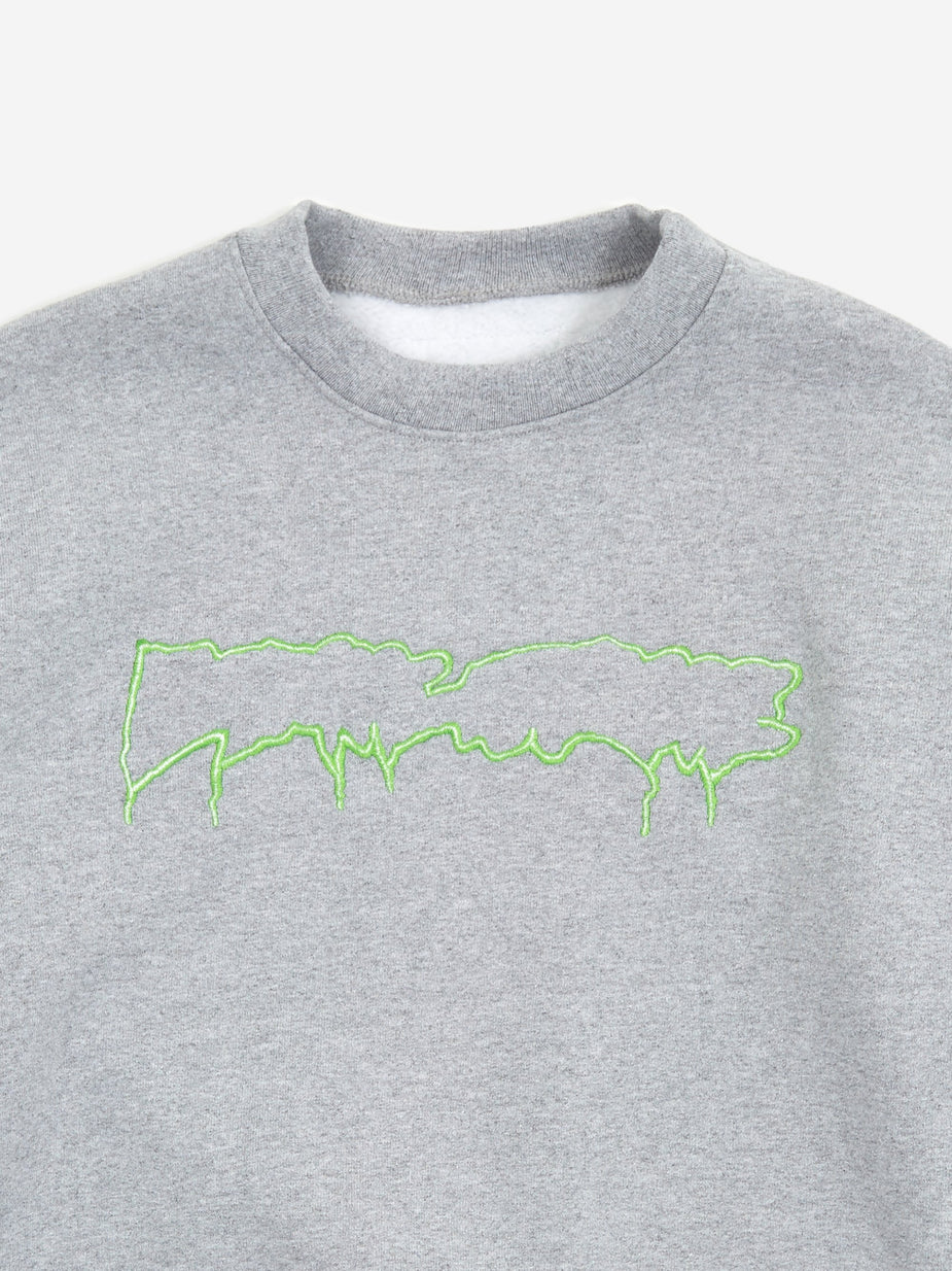Fucking Awesome Fucking Awesome Reversible Empty Drip Crewneck Sweatshirt - Heather Grey - Grey