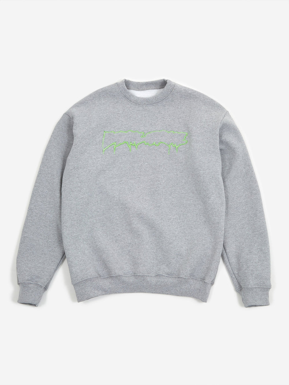 Fucking Awesome Fucking Awesome Reversible Empty Drip Crewneck Sweatshirt - Heather Grey - Grey