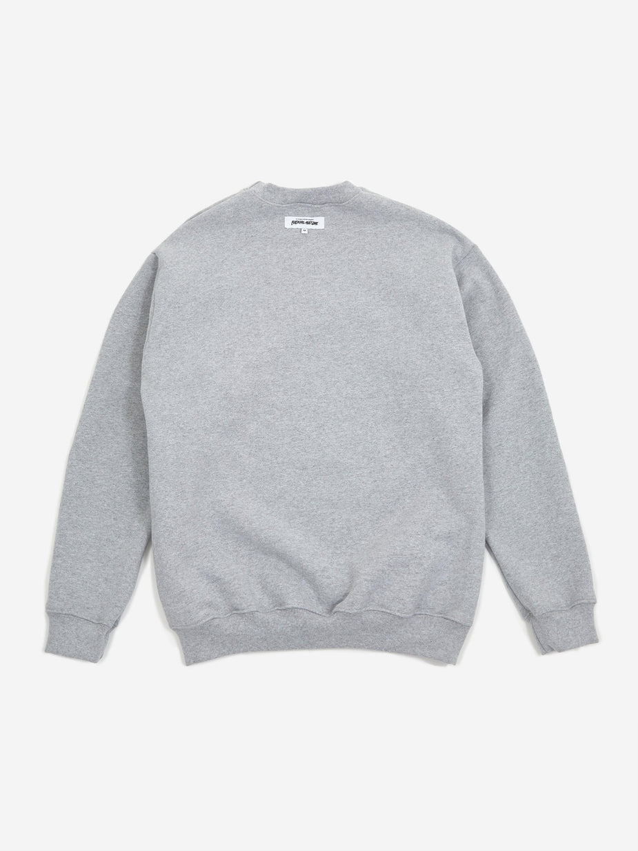 Fucking Awesome Fucking Awesome Reversible Empty Drip Crewneck Sweatshirt - Heather Grey - Grey