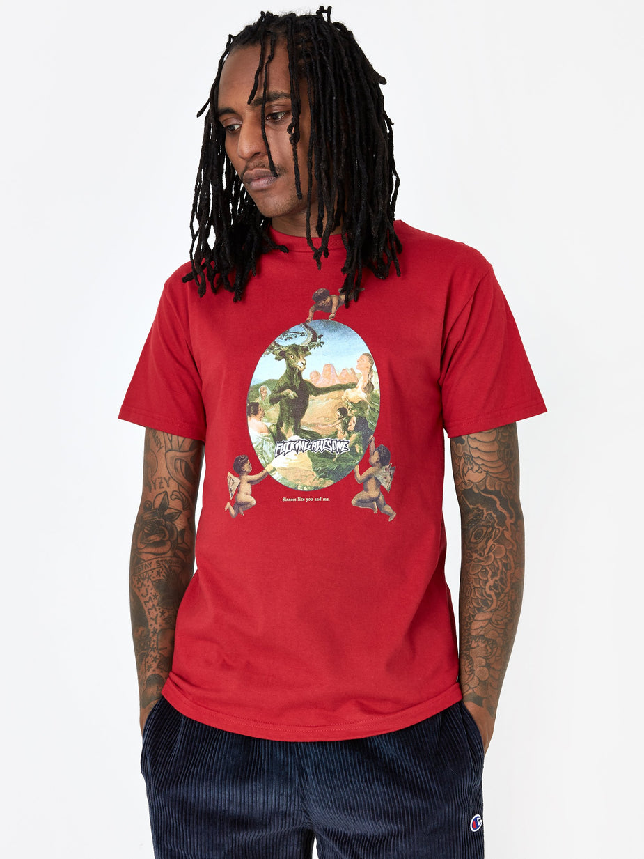 Fucking Awesome Fucking Awesome Sinners Shortsleeve T-Shirt - Scarlet Red - Red