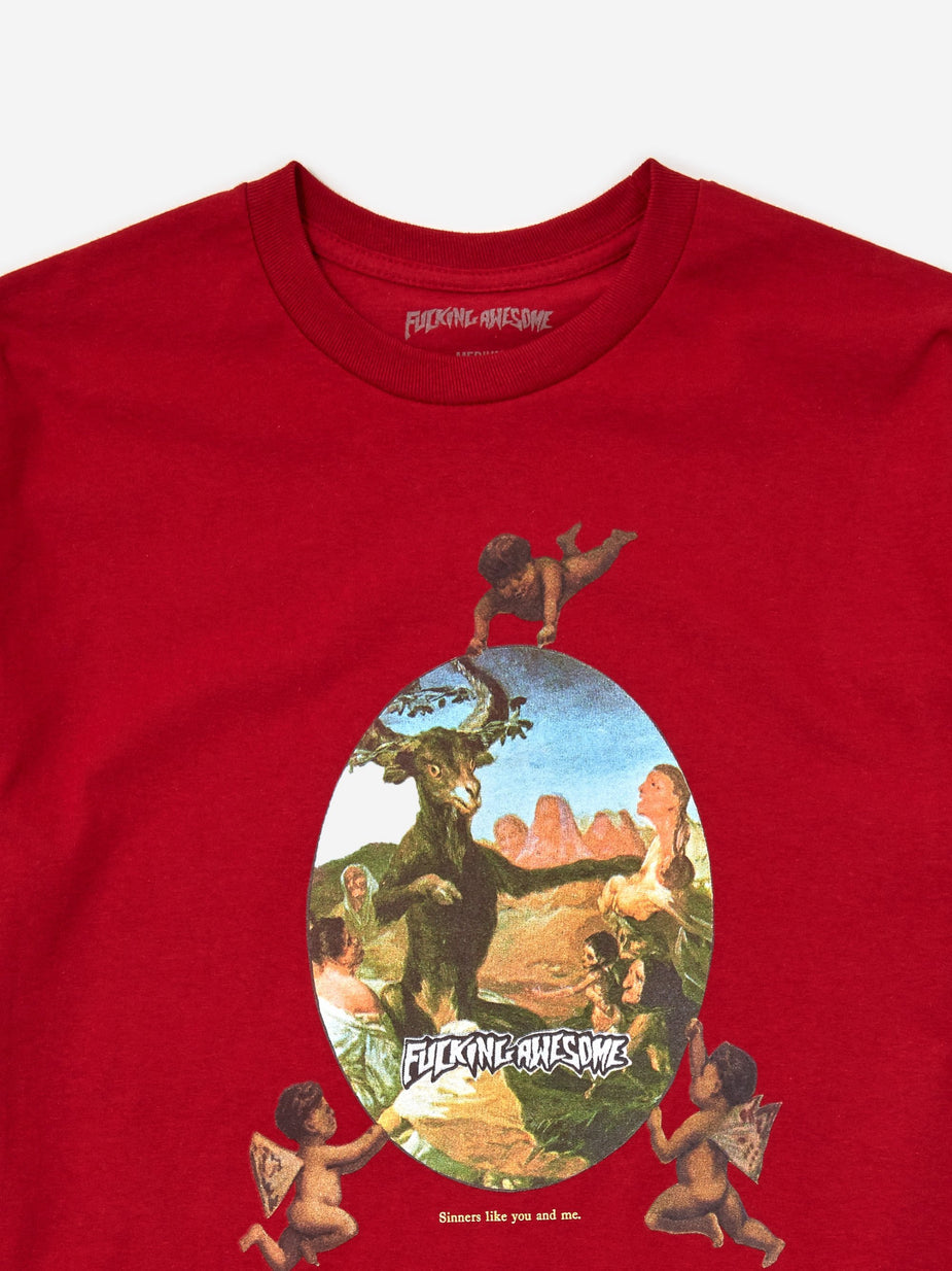 Fucking Awesome Fucking Awesome Sinners Shortsleeve T-Shirt - Scarlet Red - Red