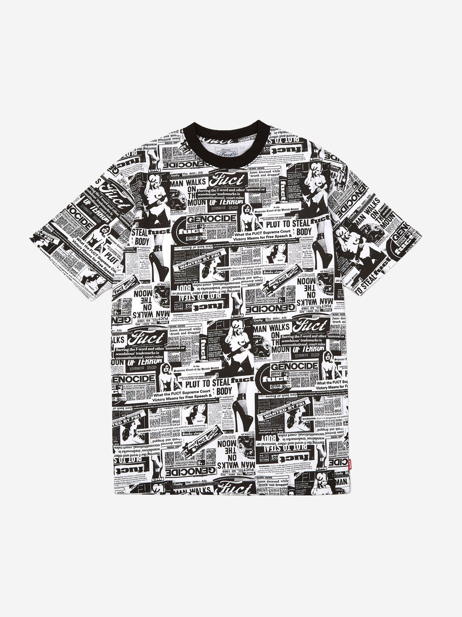Fuct Fuct Headlines Shortsleeve T-Shirt - Black - Black