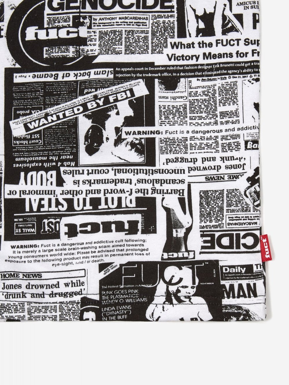 Fuct Fuct Headlines Shortsleeve T-Shirt - Black - Black
