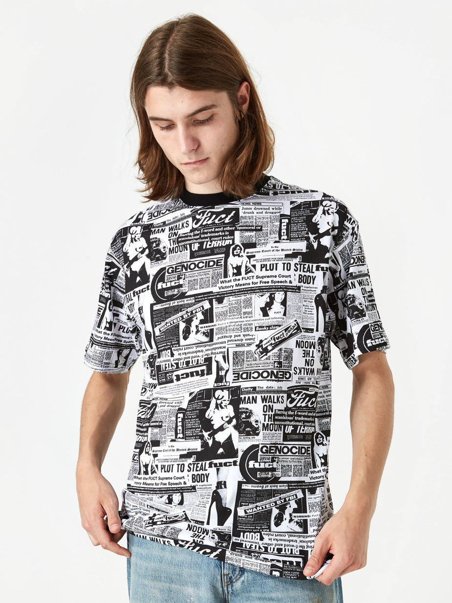 Fuct Fuct Headlines Shortsleeve T-Shirt - Black - Black